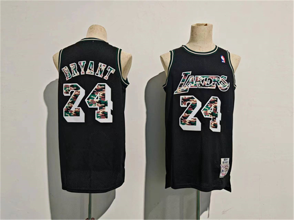 Men's Black Los Angeles Lakers #24 Kobe Bryant Throwback basketball Jersey